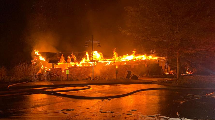Ocoee Whitewater Center fire. Cleveland Fire Department photo
