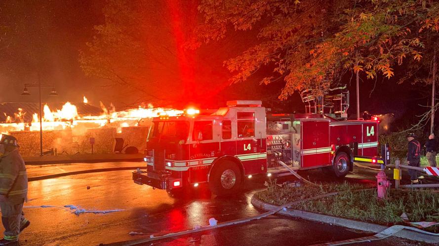 Ocoee Whitewater Center fire. Cleveland Fire Department photo